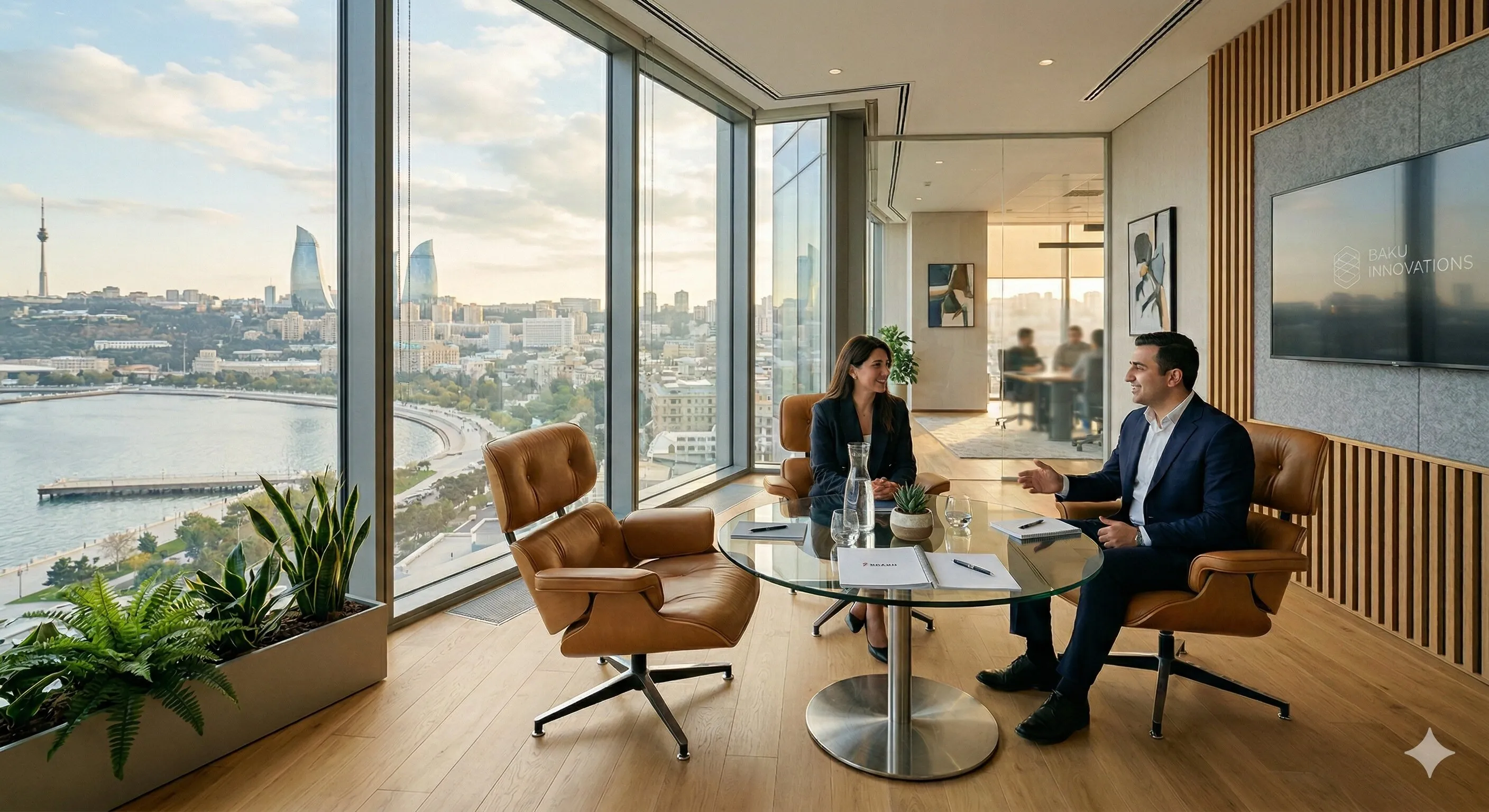 Təbii işıqlı müasir konfrans otağı