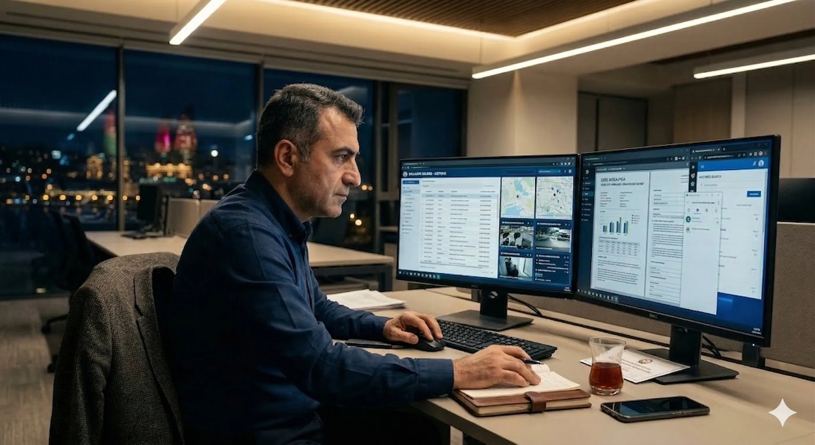 Noutbukda araşdırma aparan mütəxəssis